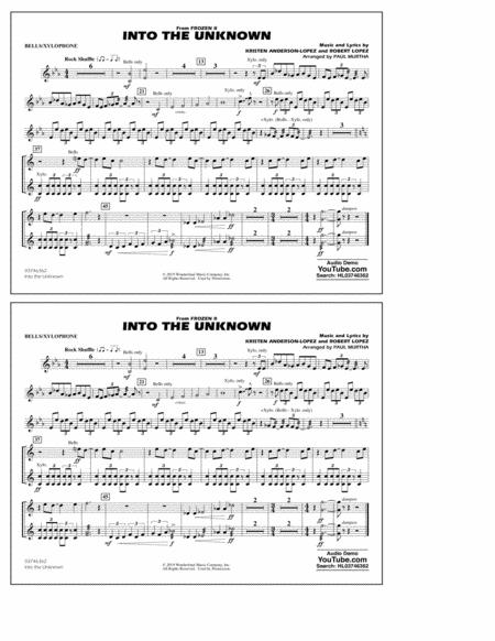 Free Sheet Music Into The Unknown From Disneys Frozen 2 Arr Paul Murtha Bells Xylophone