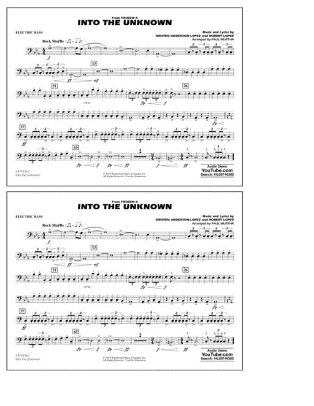 Free Sheet Music Into The Unknown From Disneys Frozen 2 Arr Paul Murtha Electric Bass