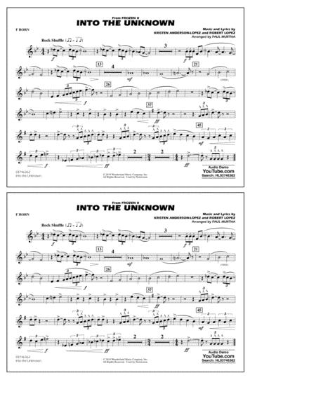 Into The Unknown From Disneys Frozen 2 Arr Paul Murtha F Horn Sheet Music