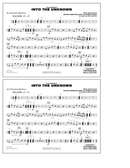 Free Sheet Music Into The Unknown From Disneys Frozen 2 Arr Paul Murtha Multiple Bass Drums