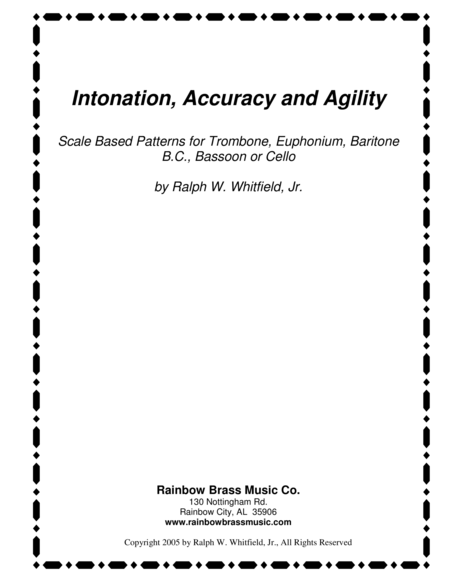 Intonation Accuracy And Agility For Trombone Sheet Music