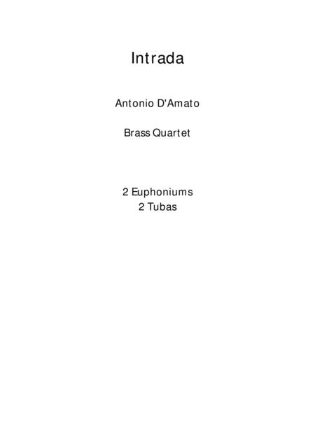 Intrada Tuba Quartet Sheet Music