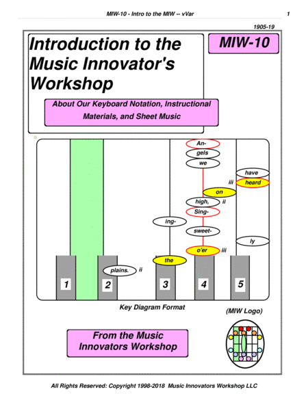 Introduction To The Music Innovators Workshop Sheet Music