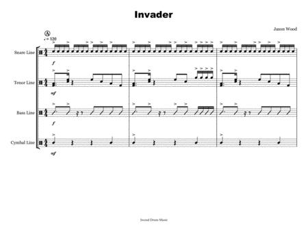 Free Sheet Music Invader Drumline Cadence