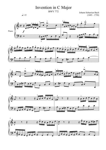 Invention C Major Sheet Music