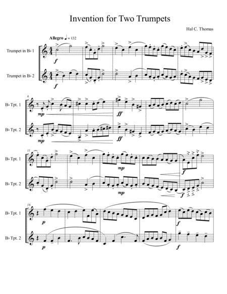 Invention For Two Trumpets Sheet Music