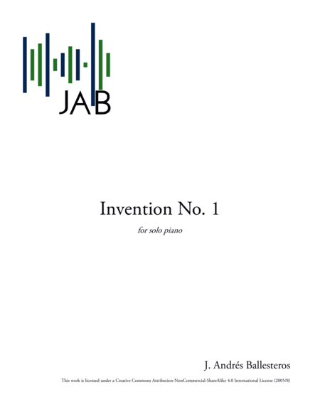 Invention No 1 Sheet Music