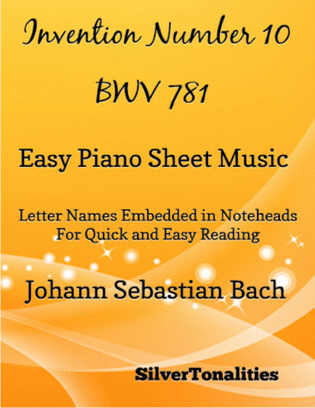 Free Sheet Music Invention Number 10 Bwv 781 Easy Piano Sheet Muisc