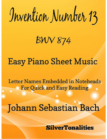 Invention Number 13 Bwv 784 Easy Piano Sheet Music Sheet Music