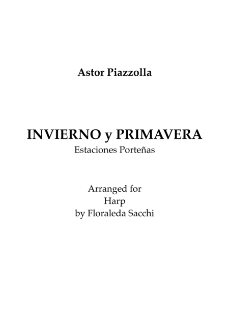 Invierno Y Primavera Portenas Sheet Music