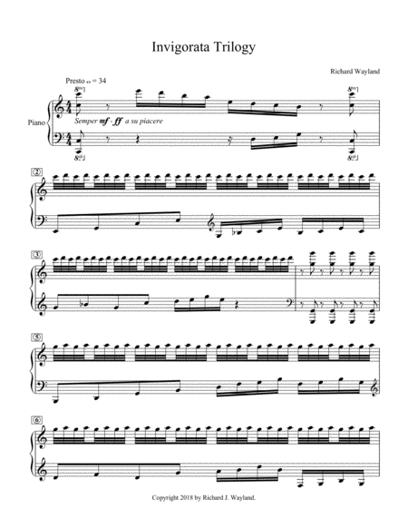 Free Sheet Music Invigorata Trilogy