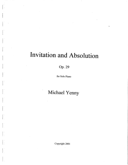 Free Sheet Music Invitation And Absolution Op 29