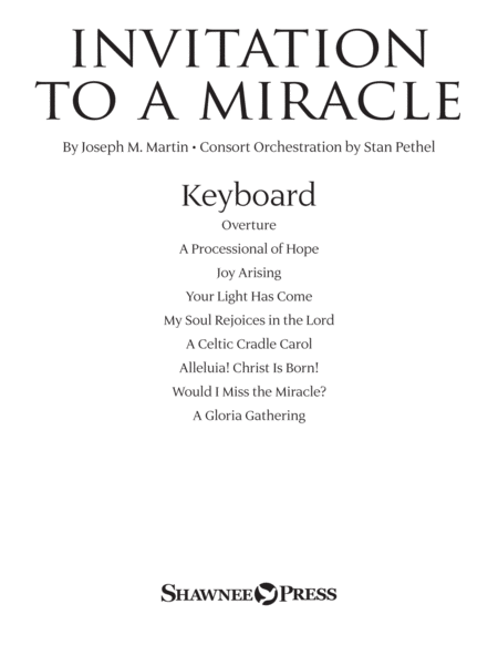 Invitation To A Miracle A Cantata For Christmas Keyboard Sheet Music