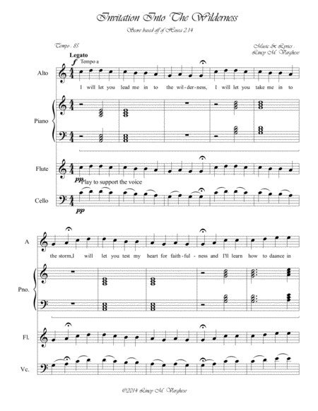 Free Sheet Music Invitation To The Wilderness