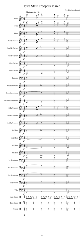 Iowa State Troopers March Sheet Music