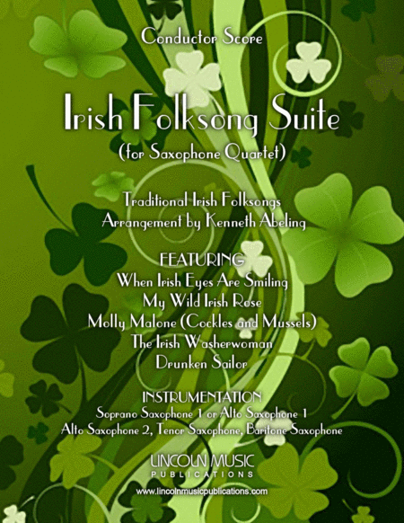 Irish Folksong Suite For Saxophone Quartet Satb Or Aatb Sheet Music