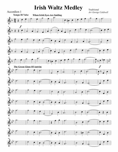 Free Sheet Music Irish Waltz Medley