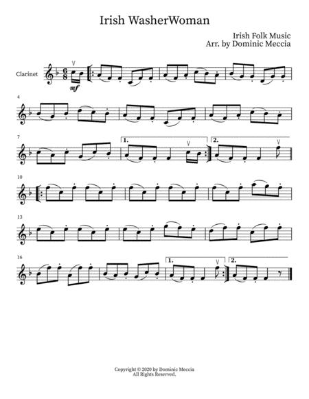 Irish Washerwoman Clarinet Sheet Music