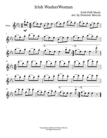 Irish Washerwoman Flute Sheet Music