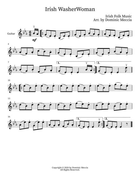 Free Sheet Music Irish Washerwoman Guitar