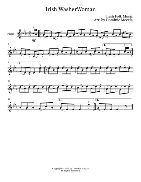 Irish Washerwoman Piano Sheet Music