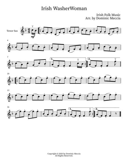 Irish Washerwoman Tenor Sax Sheet Music