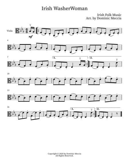 Free Sheet Music Irish Washerwoman Viola