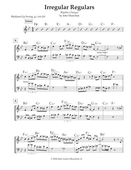 Irregular Regulars Rhythm Changes Sheet Music