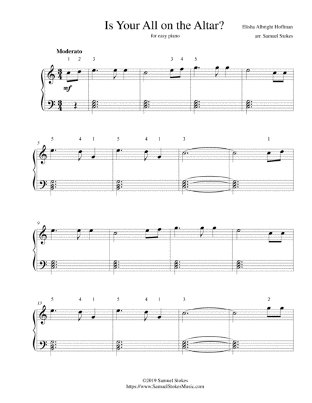 Free Sheet Music Is Your All On The Altar For Easy Piano