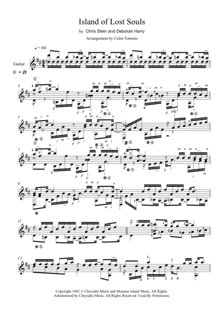 Free Sheet Music Island Of Lost Souls