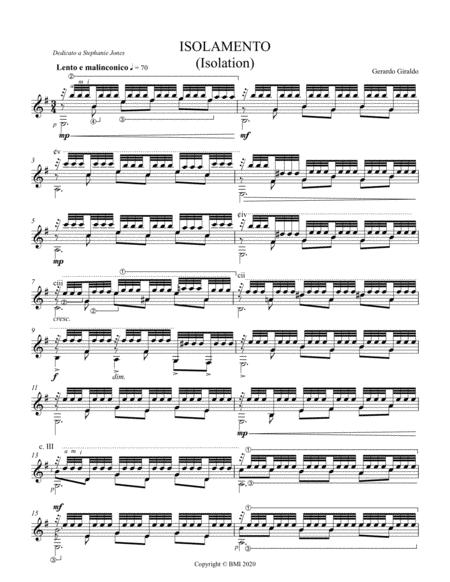 Isolamento Sheet Music