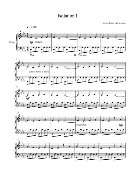 Free Sheet Music Isolation I For Piano