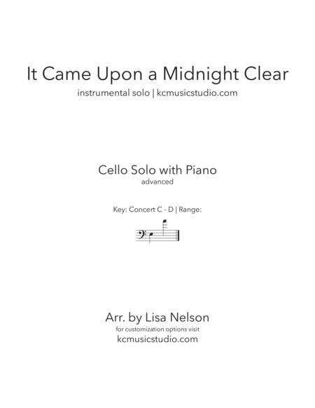 It Came Upon A Midnight Clear Cello Solo Sheet Music