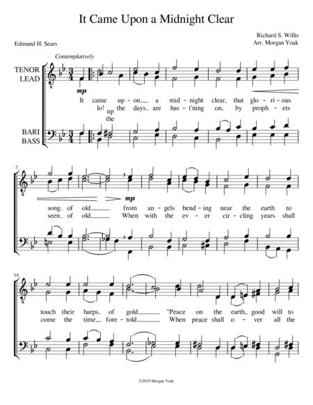 Free Sheet Music It Came Upon A Midnight Clear Ttbb