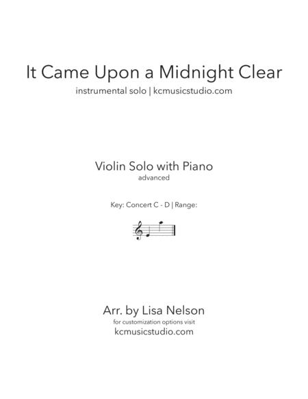 Free Sheet Music It Came Upon A Midnight Clear Violin Solo