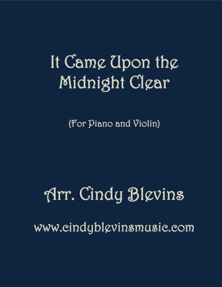 Free Sheet Music It Came Upon The Midnight Clear Arranged For Piano And Violin