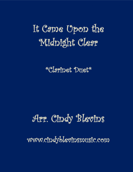 Free Sheet Music It Came Upon The Midnight Clear For Clarinet Duet