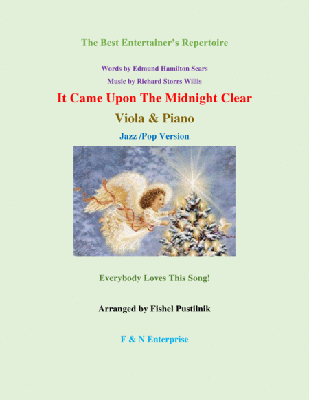 It Came Upon The Midnight Clear For Viola And Piano Sheet Music