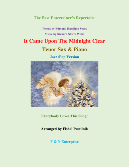 Free Sheet Music It Came Upon The Midnight Clear Piano Background For Tenor Sax And Piano