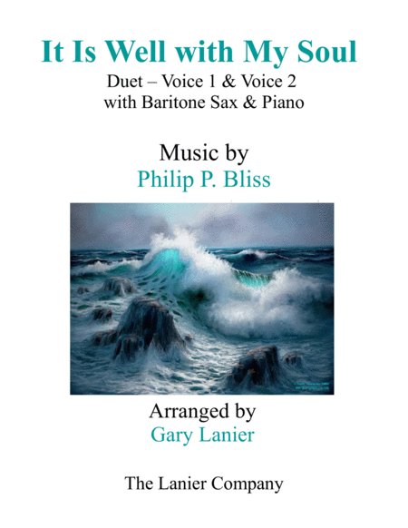 Free Sheet Music It Is Well With My Soul Duet Treble Voice 1 2 With Baritone Sax Piano