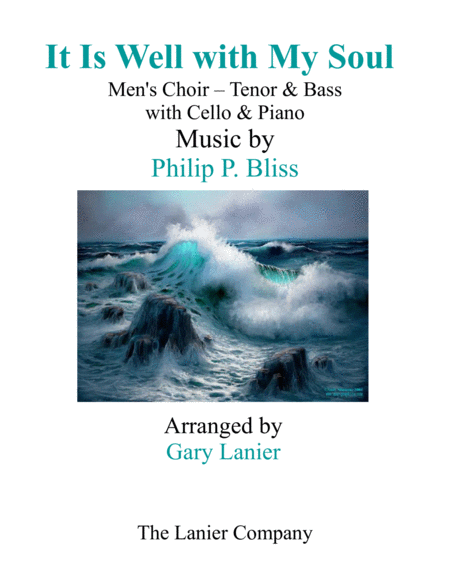 It Is Well With My Soul Mens Choir Tenor Bass With Cello Piano Sheet Music