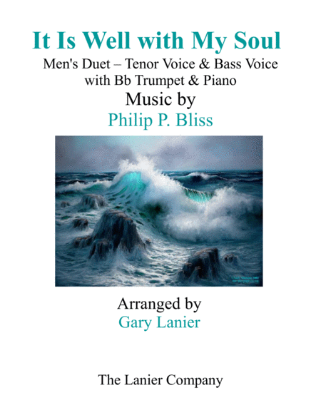 Free Sheet Music It Is Well With My Soul Mens Duet Tenor Voice Bass Voice With Bb Trumpet Piano