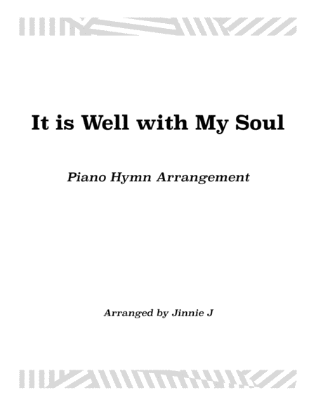 It Is Well With My Soul Piano Hymn Arrangement Sheet Music