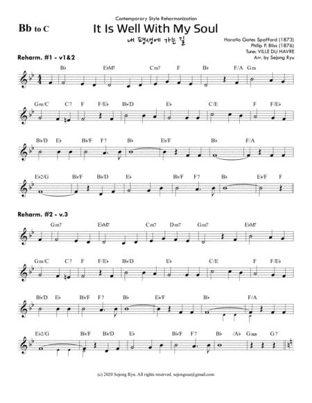 It Is Well With My Soul Reharmonization Lead Sheet Sheet Music