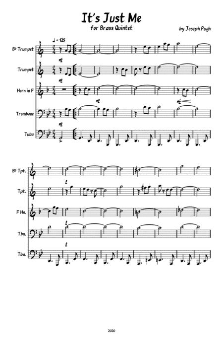 It Just Me Brass Quintet Sheet Music