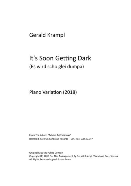 It Soon Getting Dark Es Wird Scho Glei Dumpa Sheet Music