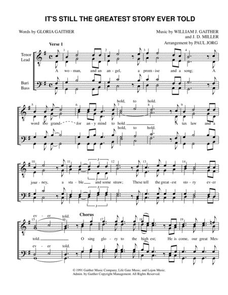 Free Sheet Music It Still The Greatest Story Every Told