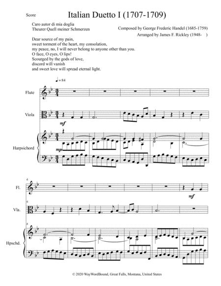 Free Sheet Music Italian Duetto 1