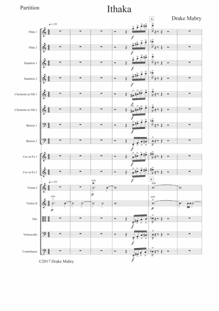 Free Sheet Music Ithaka