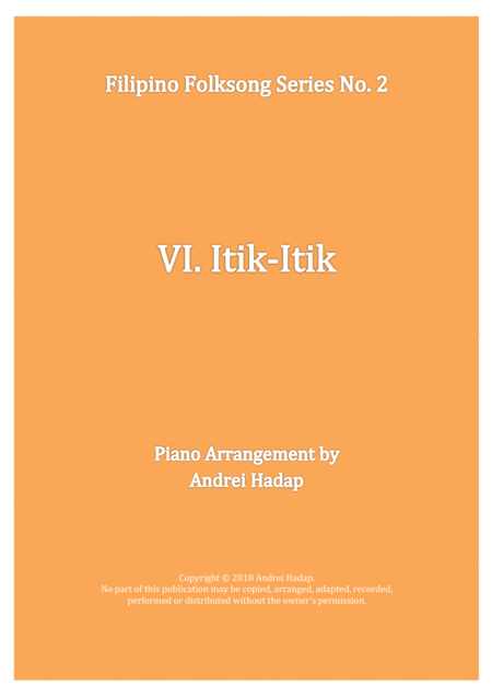 Free Sheet Music Itik Itik Arranged For Piano Solo